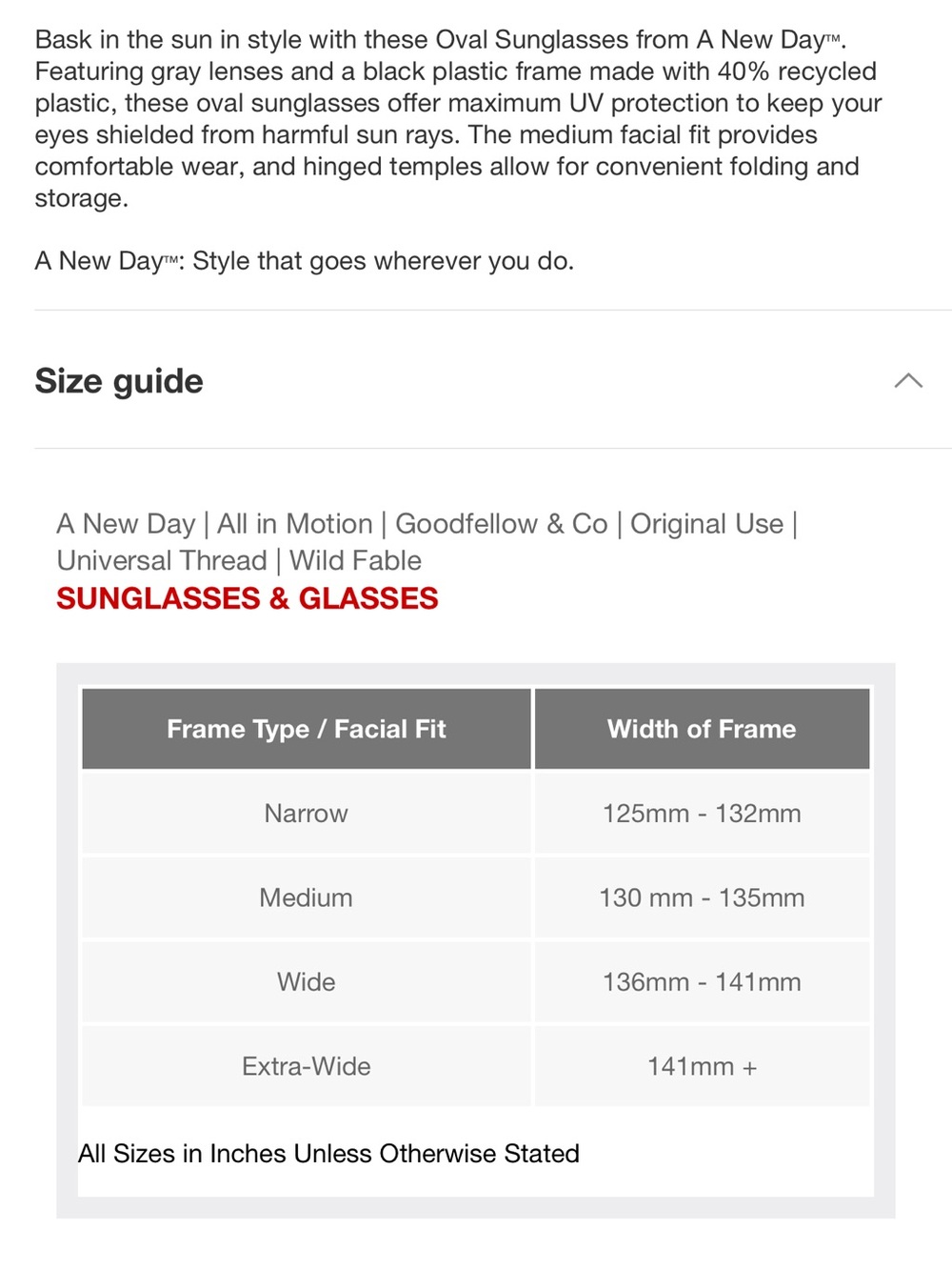 Target oval sunglasses - Picture 4 of 6